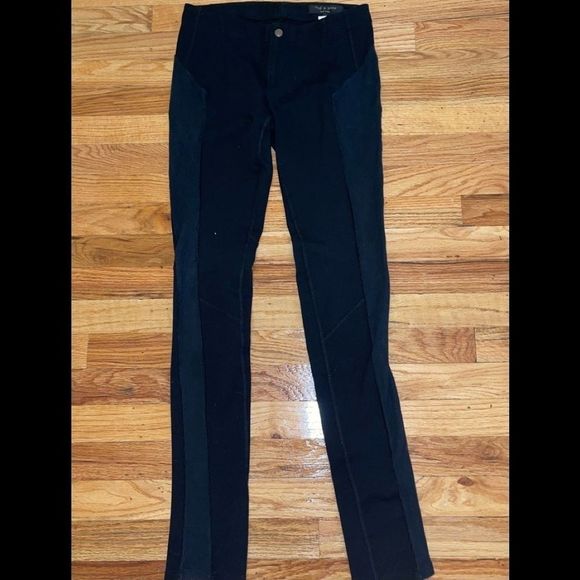 Rag & Bone Knit Mixed Media Leggings w/ Zip Fly 26 - Picture 2 of 11